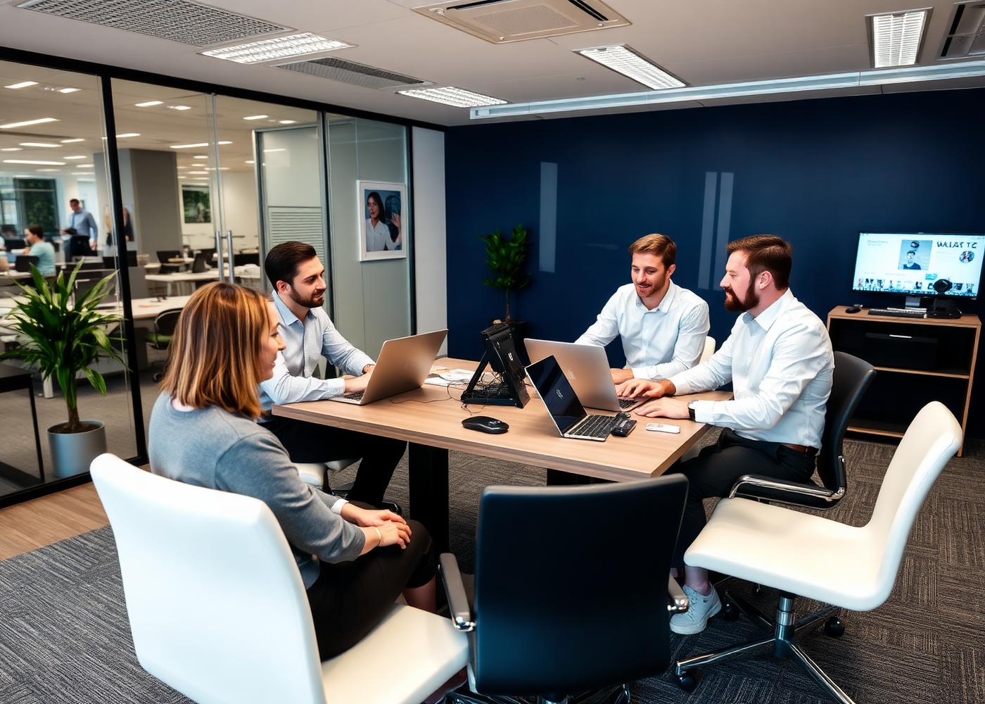 AcuityTechSolutions consultants collaborating in a meeting room